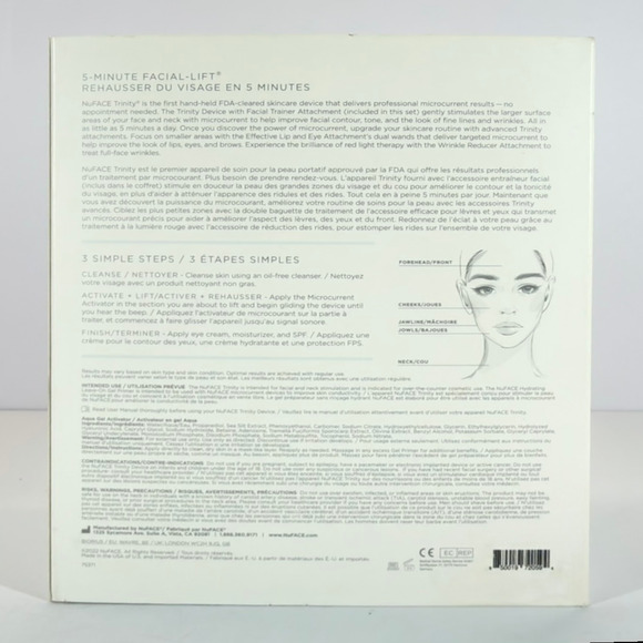 NuFACE Trinity Advanced Facial Toning Device Fine Lines Hydrating New Open Box - Picture 5 of 8